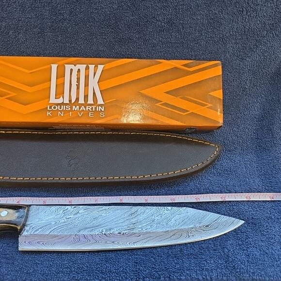 Hunting Bowie Knife 12.75 Inch Custom Forged Damascus Blade LMK Knives #9694 - Picture 2 of 7